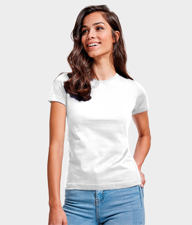 ▷ Camisetas personalizadas mujer Orgánicas Blancas Sin mínimo.